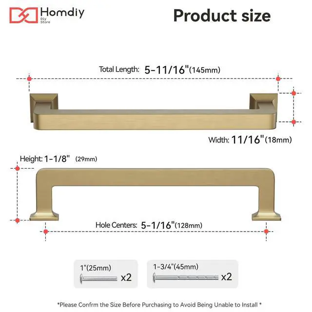 Alt view image 2 of 7 - Champagne Bronze Cabinet Pulls, Solid Zinc Alloy, 5 Inch, 10 Pack | Rustproof & Durable, Square Modern Design, Easy Installation, Smooth Edges, Screws Included, Ideal for Kitchen, Bathroom