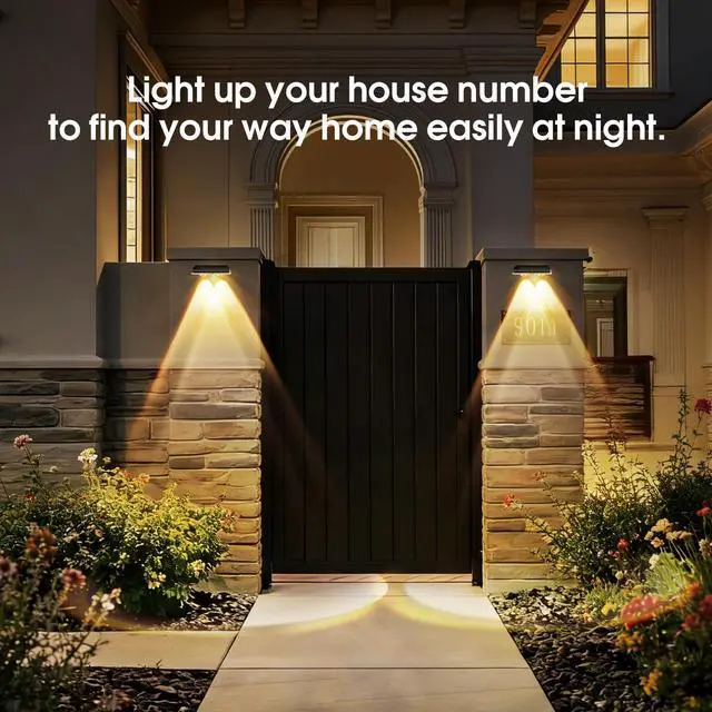 Alt view image 4 of 7 - Solar Fence Lights Outdoor, 3 Modes Warm/Neutral/Cool White Fence Lights Solar Powered for Outside, IP65 Waterproof, 60 Lumens Solar Light for Step, Pathway, Garden, Deck, Stairs - 8 Pack
