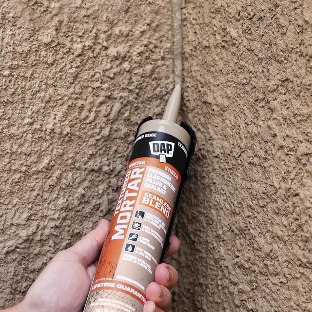 Alt view image 5 of 6 - Textured Mortar Premium Elastomeric Latex Filler & Sealant, Beige, 10.1 Oz (7079810081)