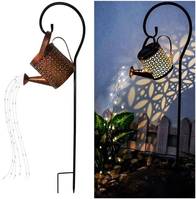 Main image of Solar Watering Can Gardening Birthday Gifts for Mom Women Grandma | Solar Lanterns Outdoor Waterproof Garden Decor Ornaments,Metal Yard Art Path Light,Outside Patio Decorations,with Hook,Large