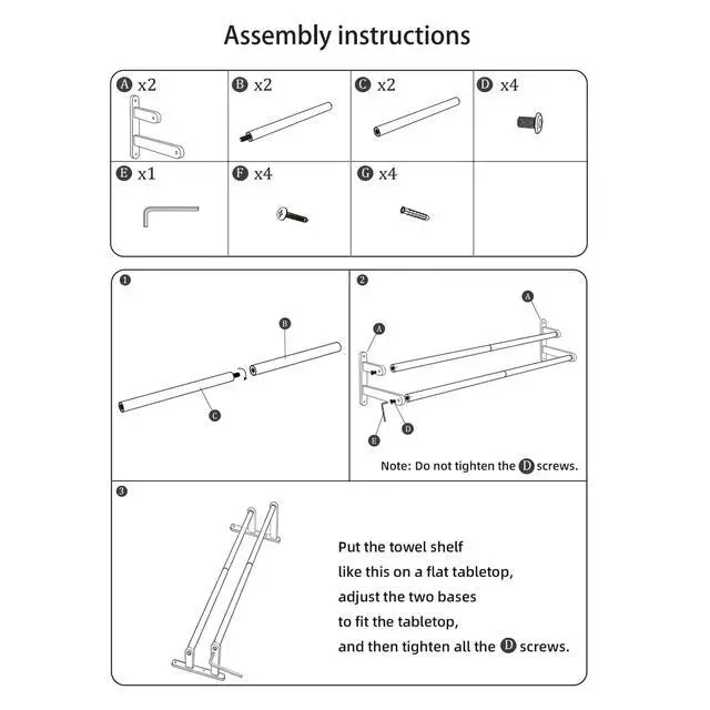 Alt view image 5 of 7 - Double Towel Bar, 24Inch Towel Rack for Bathroom, Stainless Steel Double Bath Towel Bar, Wall Mounted Towel Holder, Double Towel Rod Towel Rail Hanger for Wall, Kitchen (Matte Black)
