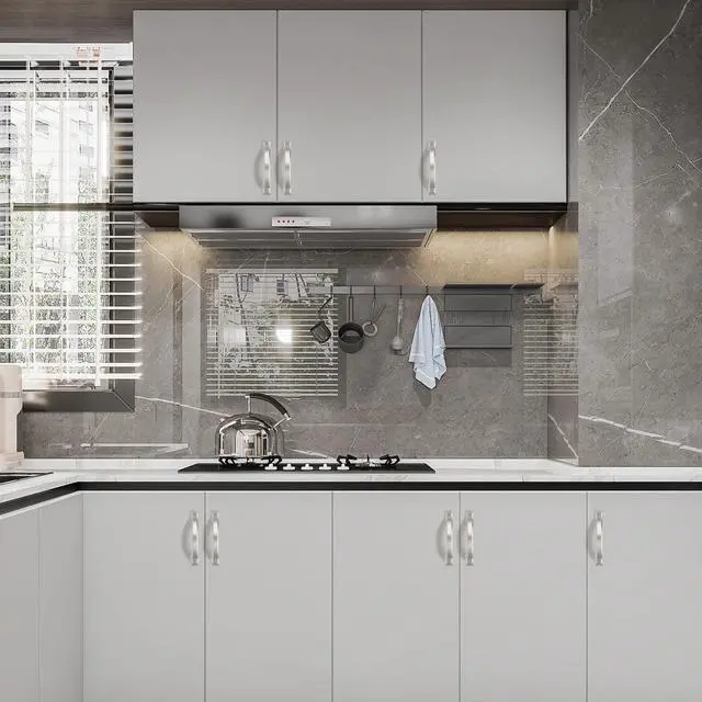 Alt view image 3 of 5 - 10 Pack 3 Inch(76mm) Brushed Satin Nickel Kitchen Cabinet Handles, Cabinet Pulls Kitchen Cabinet Hardware for Cupboard Drawer Pulls