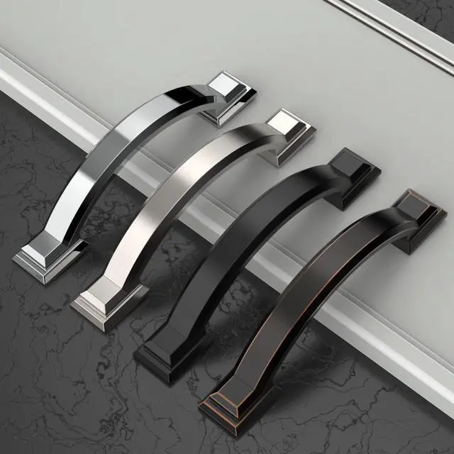 Alt view image 4 of 5 - 10 Pack 3 Inch(76mm) Brushed Satin Nickel Kitchen Cabinet Handles, Cabinet Pulls Kitchen Cabinet Hardware for Cupboard Drawer Pulls