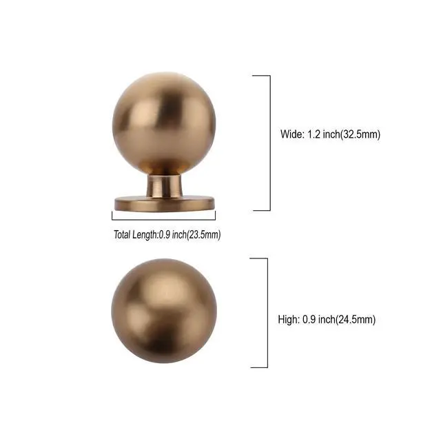 Alt view image 2 of 7 - 10 Pack Champagne Bronze Kitchen Cabinet Knobs, Cabinet Knobs Kitchen Cabinet Hardware for Cupboard Drawer Knobs Dresser Knobs