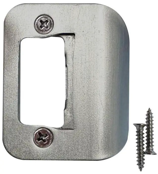 Main image of Gator Door Strike Plate 2-1/4" Latch Restorer, Satin Nickel, 1-Pack | Fixes Misaligned & Won't-Latch Doors, No Chiseling, 2-1/4" x 1-3/4", Latch Restorer for Interior & Exterior Doors