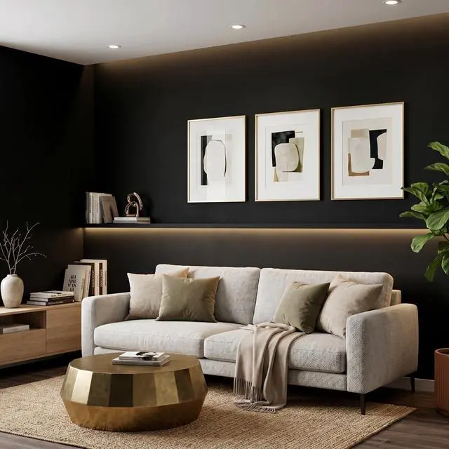 Alt view image 2 of 7 - 24"x394" Black Wallpaper Peel and Stick Black Contact Paper Matte Solid Textured Self Adhesive Removable Thick Vinyl Film Roll for Cabinets Bedroom Wall Decoration
