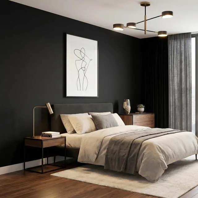 Alt view image 3 of 7 - 24"x394" Black Wallpaper Peel and Stick Black Contact Paper Matte Solid Textured Self Adhesive Removable Thick Vinyl Film Roll for Cabinets Bedroom Wall Decoration
