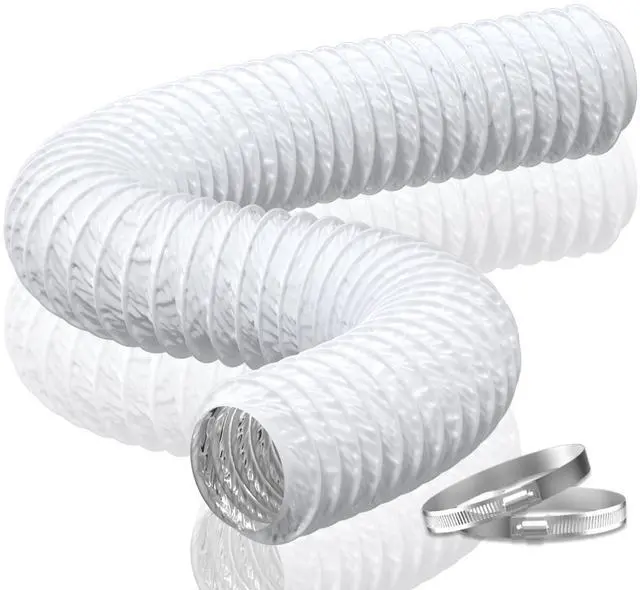 Main image of 6 Inch Duct -16 FT White PVC and Aluminum Ducting for Heating Cooling Ventilation and Exhaust