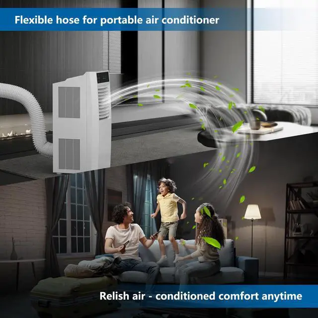 Alt view image 5 of 7 - 6 Inch Duct -16 FT White PVC and Aluminum Ducting for Heating Cooling Ventilation and Exhaust