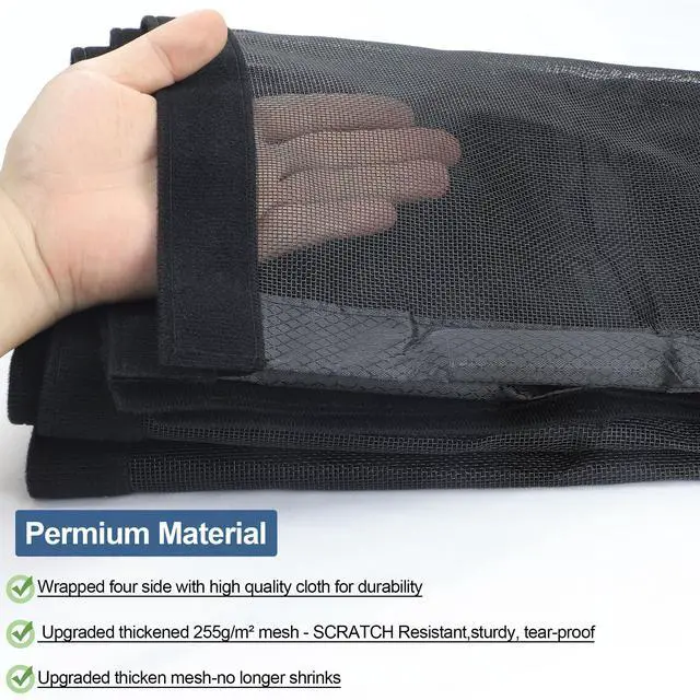 Alt view image 3 of 7 - Magnetic Screen Door Thicker 255g/ Mesh for Sliding/French Doors | Reversible Wide Left Right Side Opening Fits door to 70 x 80,Heavy Duty Mesh Bug Door Screen Magnetic Closure for Patio Door