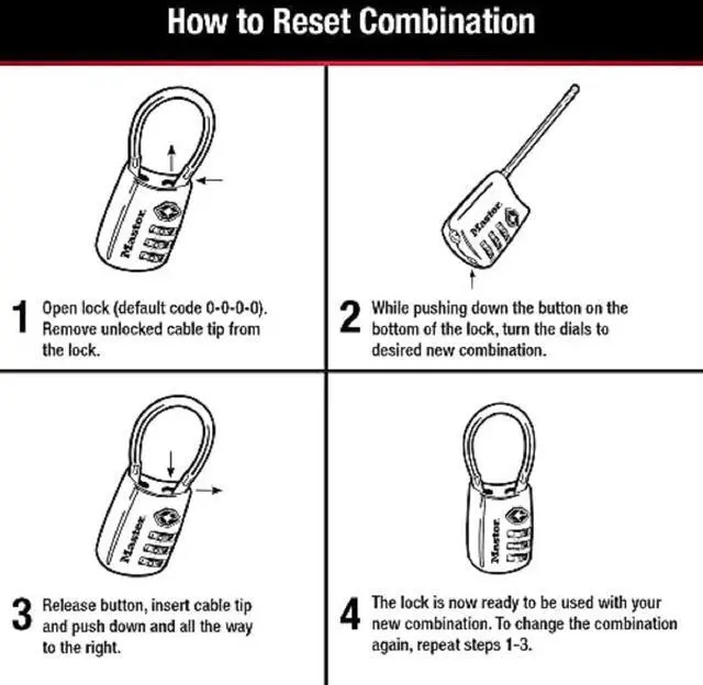 Alt view image 5 of 7 - TSA Approved Combination Luggage Lock, Assorted, 2-Pack 4688T | TSA Accepted Set Your Own Combination Luggage Cable Lock For Suitcases, Backpacks, Travel and Airport Security, 3-digit Lock