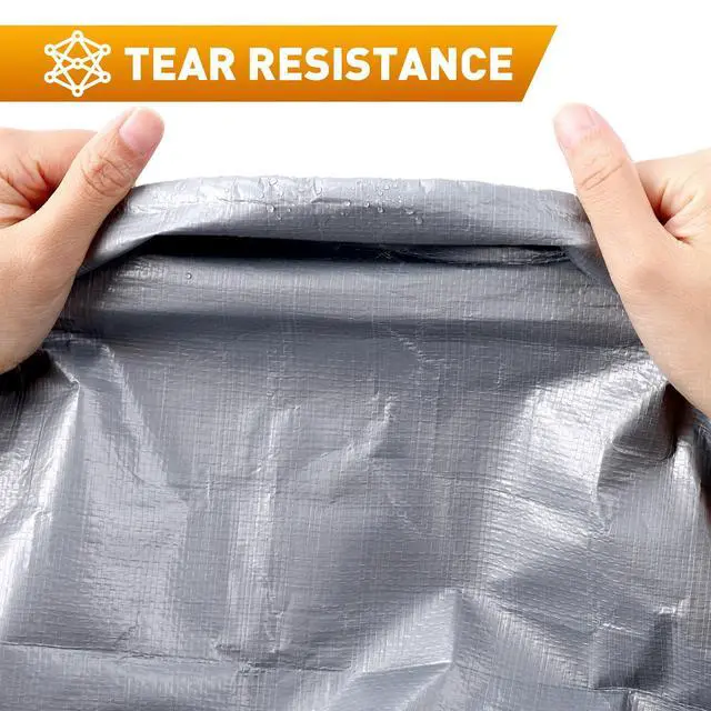 Alt view image 4 of 6 - 10x20FT Heavy Duty Tarps, Waterproof 16 Mil Thick Camping Tarp | Large Waterproof Tarp with 15x17 Weave Tear Resistant UV Resistant Multipurpose Protective Cover for Tent Car Roof Boat