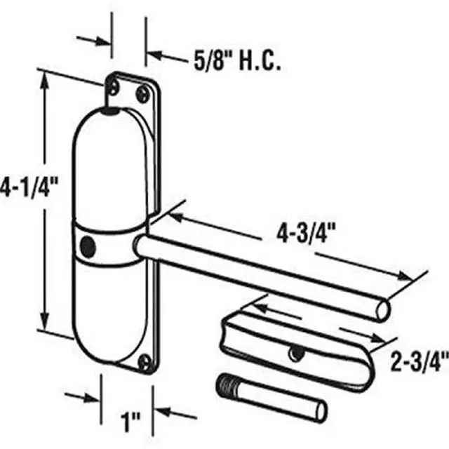 Alt view image 4 of 5 - Door Closer Automatic Safety Spring Door Closer Easy to Install to Convert Hinged Doors to Self-Closing White