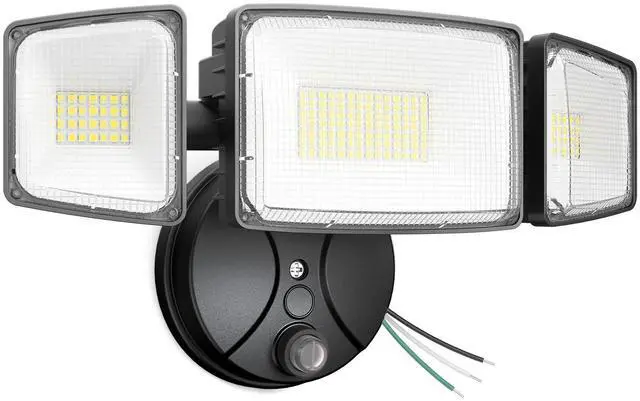 Main image of 100w Dusk to Dawn Outdoor Lighting,11000LM Led Outdoor Light from Dusk Till Dawn,Super Bright Flood Light,IP66 Waterproof Exterior Security Black Light Fixture,3 Heads Photocell for Garage,Yard