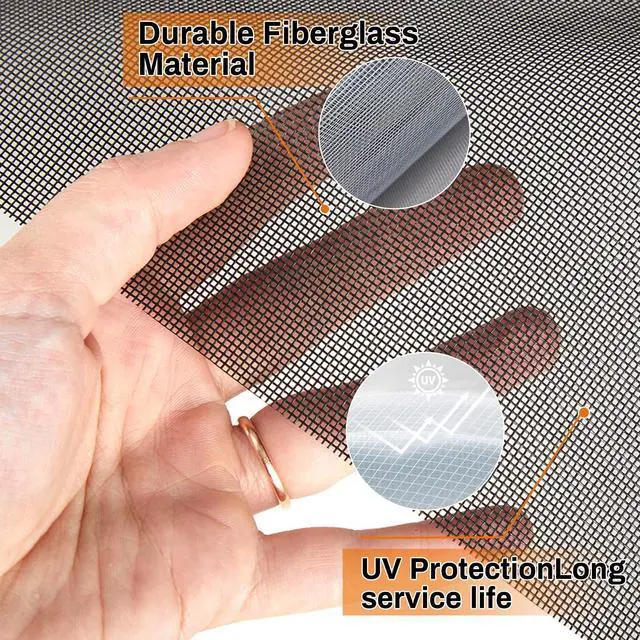 Alt view image 2 of 6 - Window Screen Replacement Kit Width:48in Length:158 Fiberglass|Includes Full Set of Tools | Suitable for Windows, Screen Doors, and Courtyards | UV Resistant and Durable | Easy to Install