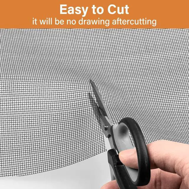 Alt view image 3 of 6 - Window Screen Replacement Kit Width:48in Length:158 Fiberglass|Includes Full Set of Tools | Suitable for Windows, Screen Doors, and Courtyards | UV Resistant and Durable | Easy to Install