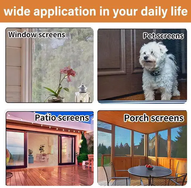 Alt view image 6 of 6 - Window Screen Replacement Kit Width:48in Length:158 Fiberglass|Includes Full Set of Tools | Suitable for Windows, Screen Doors, and Courtyards | UV Resistant and Durable | Easy to Install