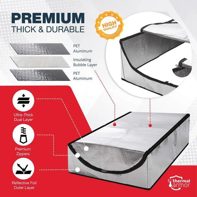 Alt view image 4 of 6 - Energy Saving Attic Stairs Insulation Cover 54x25x11 Extra Thick | Easy-access zipper opening. R-15.6 rated insulation seals pull-down stair, hatch & ladder gaps against drafts