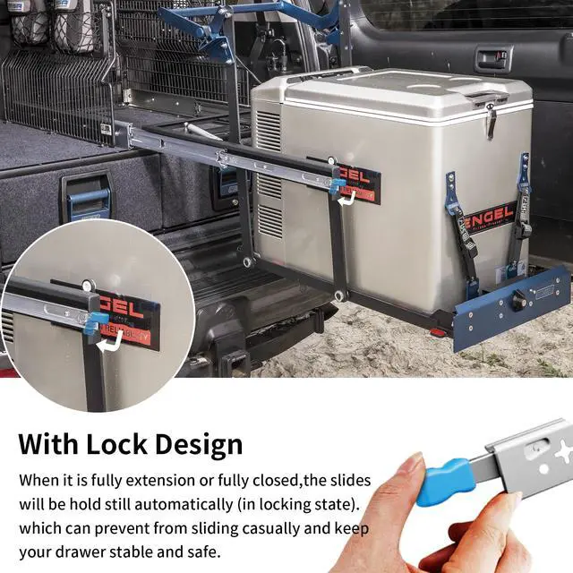 Alt view image 6 of 7 - Locking Heavy Duty Drawer Slides Full Extension 1240 Inch 250 LB | Side Mount Ball Bearing Lock Design Industrial Locking Cabinet Drawer Glides Rails Runners Available Sizes 1240 Inch 1 Pair