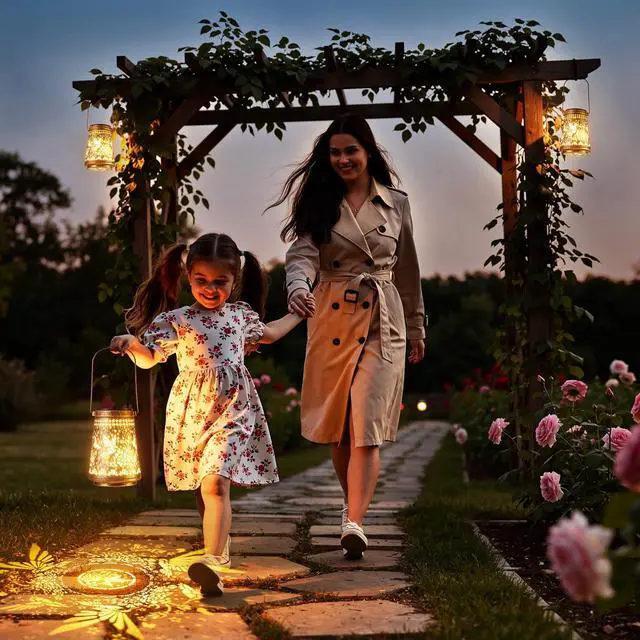 Alt view image 6 of 7 - 2 Pack Solar Lanterns Outdoor Waterproof Birthday Gifts for Women Mom Grandma, Hollowed-Out Metal Hummingbird Hanging Solar Lantern Lights Outdoor Decor, 2 Modes Lights Decor for Yard, Patio