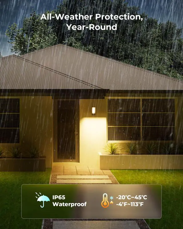 Alt view image 7 of 7 - Motion Sensor Outdoor Wall Lights, 10000mAh Rechargeable Battery Powered Outdoor Lights with Remote, 3 Modes with Red Alert, Dimmable & 3CCT, Outdoor Security Lights for Porch, Backyard, Garage