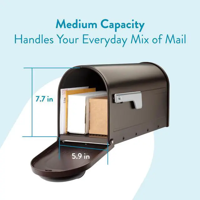 Alt view image 2 of 7 - 8830RZ-10 Winston Post Mount Mailbox, Rubbed Bronze