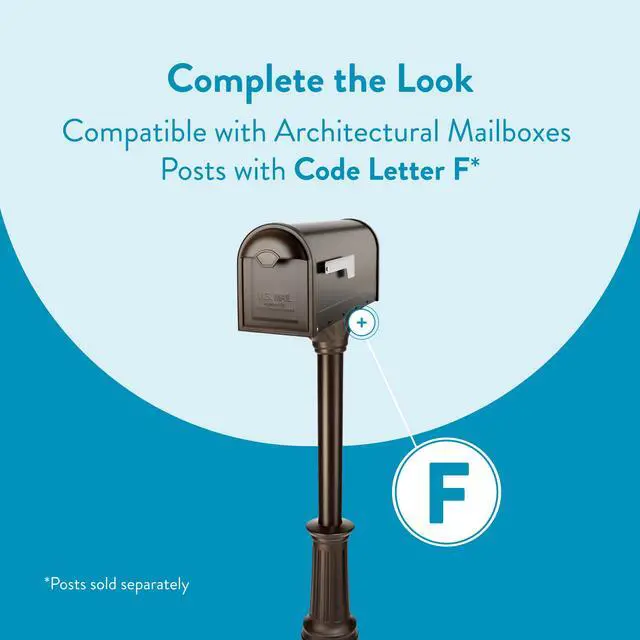 Alt view image 4 of 7 - 8830RZ-10 Winston Post Mount Mailbox, Rubbed Bronze