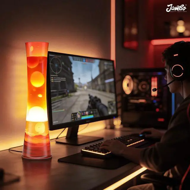 Alt view image 4 of 7 - 15.5" The Upgraded Motion Lamp, Sunset Decal Motion Light, Beautiful Home Decor, Living Room Bedroom Lamp, Relaxing Nightlight for Teens, Kids & Adults