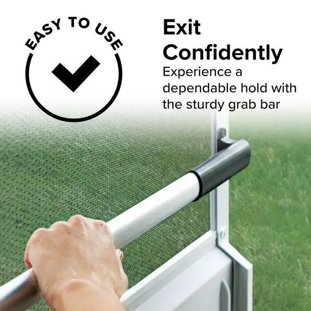 Alt view image 3 of 6 - Camper/RV Screen Door Cross Bar - Protects the Screen Door & Allows for Easier Exit from Travel Trailer - Adjusts from 21-5/8-Inches to 28-5/8-Inches (42183)