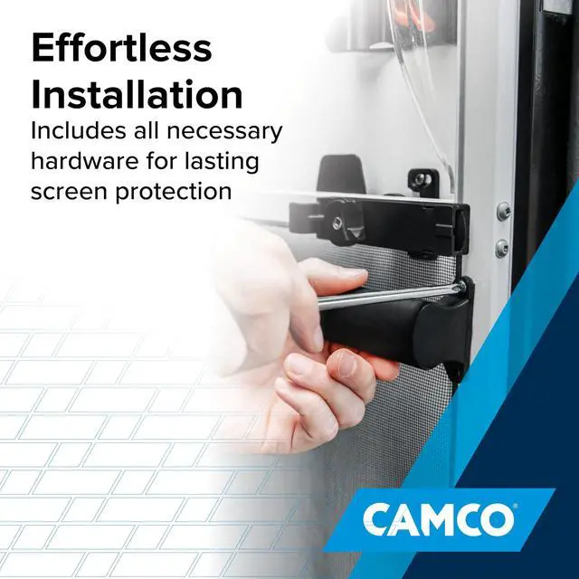 Alt view image 6 of 6 - Camper/RV Screen Door Cross Bar - Protects the Screen Door & Allows for Easier Exit from Travel Trailer - Adjusts from 21-5/8-Inches to 28-5/8-Inches (42183)