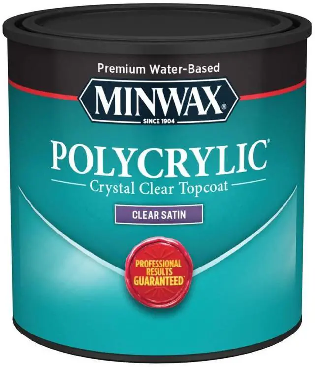 Main image of 233334444 Polycrylic Protective Wood Finish, Clear Satin, ½ Pint