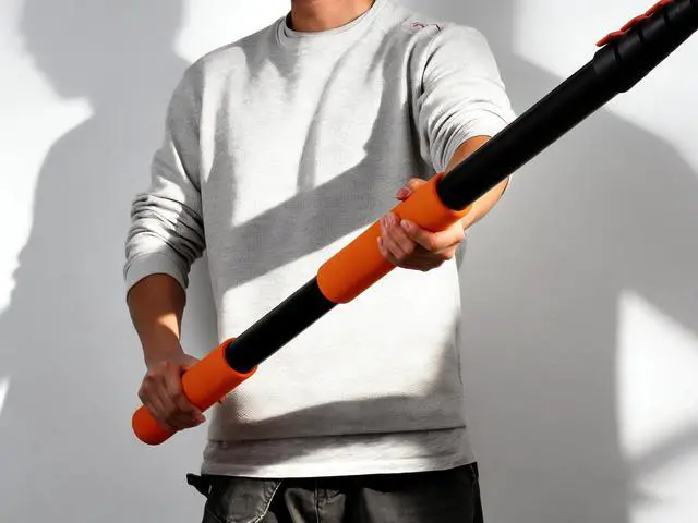 Alt view image 5 of 7 - 3-12FT Telescopic Extension Pole, Flip-Lock & Screw Dual Locking Extendable Pole, Multi-Purpose Paint Roller Extension Pole for Painting & Cleaning
