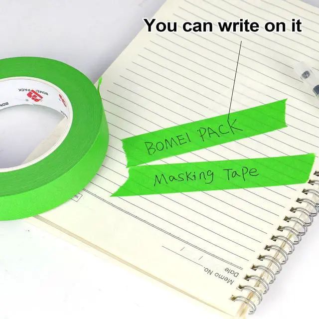 Alt view image 7 of 7 - Painters Tape - Painting Tape for Car Paint Green - 1 inch x 60 Yards Paint Tape for Walls Painting, Automotive, Labeling, DIY Crafting, Decoration and School Projects, 6 Pack