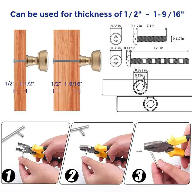 Alt view image 4 of 7 - Champagne Bronze Kitchen Cabinet Knobs Dresser Knobs 30 Pack | Single Hole, Round Shape, 1-1/6 inches (29mm) Diameter,solid Design, Cabinet Hardware for Kitchen Dresser Drawers