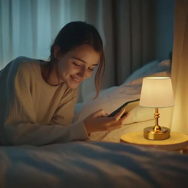Alt view image 4 of 6 - Small Cordless Lamp Dimmable-Battery Operated Table lamp, 4000mAh Rechargeable, Touch Bedside Lamp with White Fabric Shade, 2700K Bulb Included, for Dining, Patio, Bathroom(Gold)