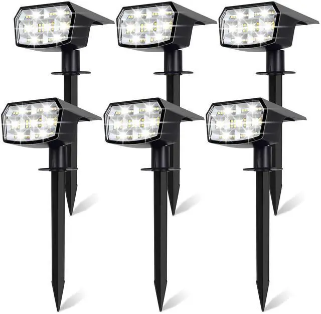 Main image of 6-Pack Solar Spot Lights Outdoor Waterproof, Landscape Spotlight Cool White | 59 LED, 3 Lighting Modes, IP65 Waterproof, Solar Powered Outdoor Lights for Yard Garden