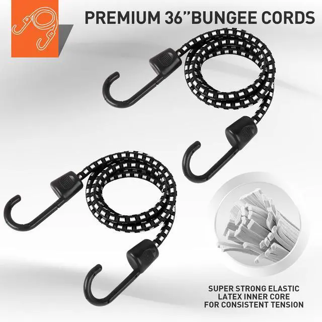 Alt view image 5 of 7 - Ratchet Straps, 2,200 LB Break Strength, 4-Pack 15FT Ratchet Tie Down Straps Set for Motorcycle Straps Tie Downs, Appliances, Lawn Equipment, Cargo Straps for Trucks. (Black)
