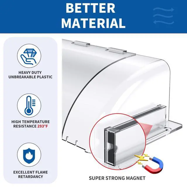 Alt view image 2 of 7 - Magnetic Air Vent Deflectors 2-Pack, Adjustable Heat-Resistant Vent Covers | 814 Inch HVAC Register Deflectors with Strong Magnets for Floor, Wall, Ceiling Airflow Direction Control