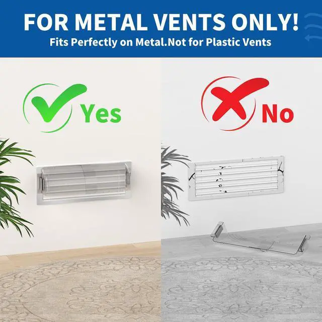 Alt view image 3 of 7 - Magnetic Air Vent Deflectors 2-Pack, Adjustable Heat-Resistant Vent Covers | 814 Inch HVAC Register Deflectors with Strong Magnets for Floor, Wall, Ceiling Airflow Direction Control