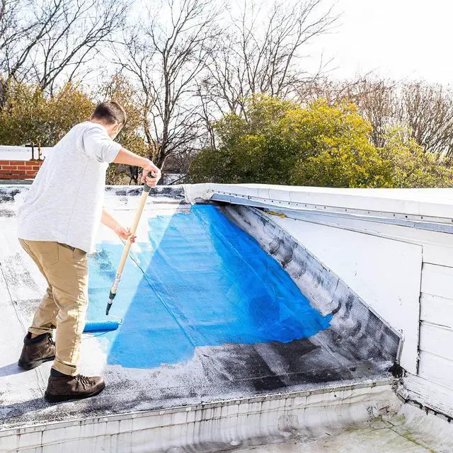 Alt view image 5 of 7 - Blue Max Liquid Rubber Waterproofer, 1 Gallon, Blue | Ideal for waterproofing above & below grade foundations, basements, roofs, floors & more
