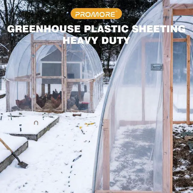 Alt view image 2 of 7 - 6 Mil Plastic Sheeting, 12x25 FT, Greenhouse Plastic,Heavy Duty | UV Resistant, Tear-Resistant,Waterproof, For Farm,Gardening,Livestock,Construction,Painting,Floor Protection