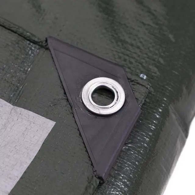 Alt view image 5 of 7 - 12 x 14 Ft. Heavy-Duty Protection/Coverage Tarp, 8-mil, Reversible, Multi-Use, Waterproof, Green-Silver, (TGS-1214)