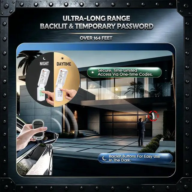 Alt view image 3 of 7 - GK-BX G3T-BX Genie Garage Door Opener Remote Keypad Replacement | FCC Certified Compatible with All Intellicode Genie Garage Door Opener
