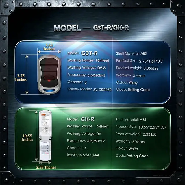 Alt view image 7 of 7 - GK-BX G3T-BX Genie Garage Door Opener Remote Keypad Replacement | FCC Certified Compatible with All Intellicode Genie Garage Door Opener