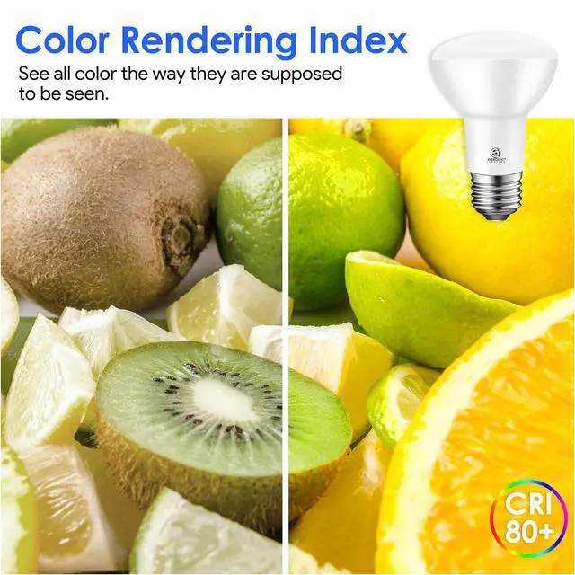Alt view image 7 of 7 - Energetic BR20 LED Bulb R20 Dimmable 5000K Daylight 45W Equivalent to 6.5W, Recessed Can Light Bulbs, Kitchen Ceiling Lights, E26 500 Lumen LED Flood Light Bulbs, Indoor UL Listed (Pack of 10)