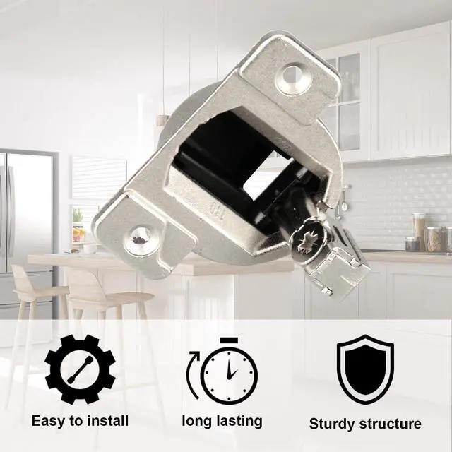 Alt view image 5 of 6 - Replacement for Blum 30.310-11.02 Compact 33 Cabinet Hinges, 8-Pack | 110-Degree Screw-On Self-Closing Cabinet Hinges, 33.3600, Compatible with Blum 33 and 31 Series, Mounting Plates Not Included