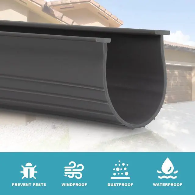 Alt view image 4 of 7 - 3" Garage Door Bottom Seal Weatherstrip in Grey - 1/4" T Style - All Widths(16' Wide Door)