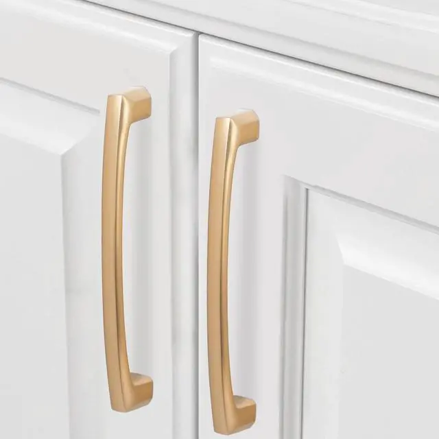 Alt view image 3 of 6 - 10 Pack 5 Inch(128mm) Champagne Bronze Cabinet Handles Champagne Kitchen Cabinet Pulls Cabinet Door Handles Kitchen Cabinet Hardware