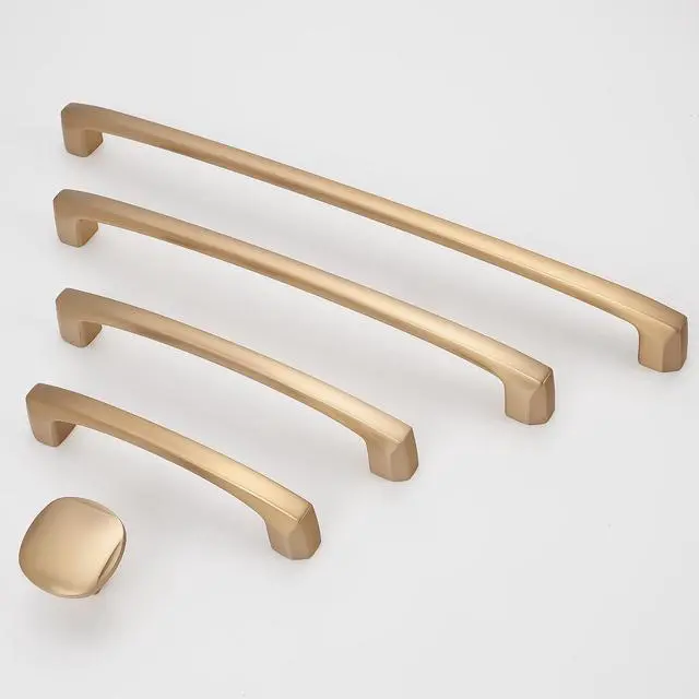 Alt view image 6 of 6 - 10 Pack 5 Inch(128mm) Champagne Bronze Cabinet Handles Champagne Kitchen Cabinet Pulls Cabinet Door Handles Kitchen Cabinet Hardware