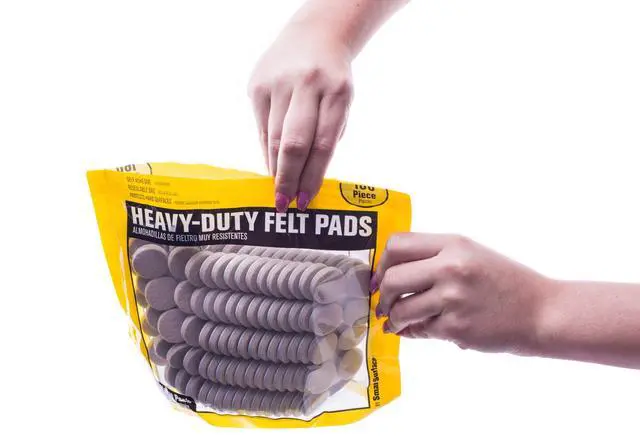 Alt view image 4 of 4 - 8727 Heavy Duty Self Adhesive Furniture Felt Pads 1-Inch Round Oatmeal 160-Piece Value Pack in Resealable Bag